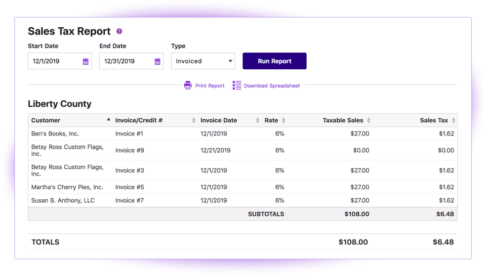 screenshot of Patriot Accounting